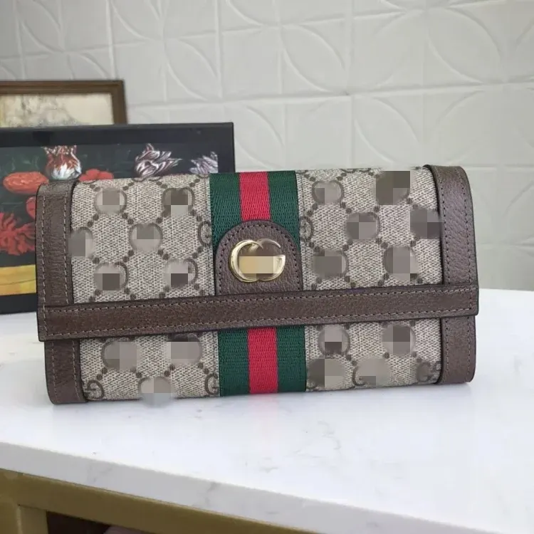 Beige Monogram Canvas Long Flap Wallet — merchant catalogue photo