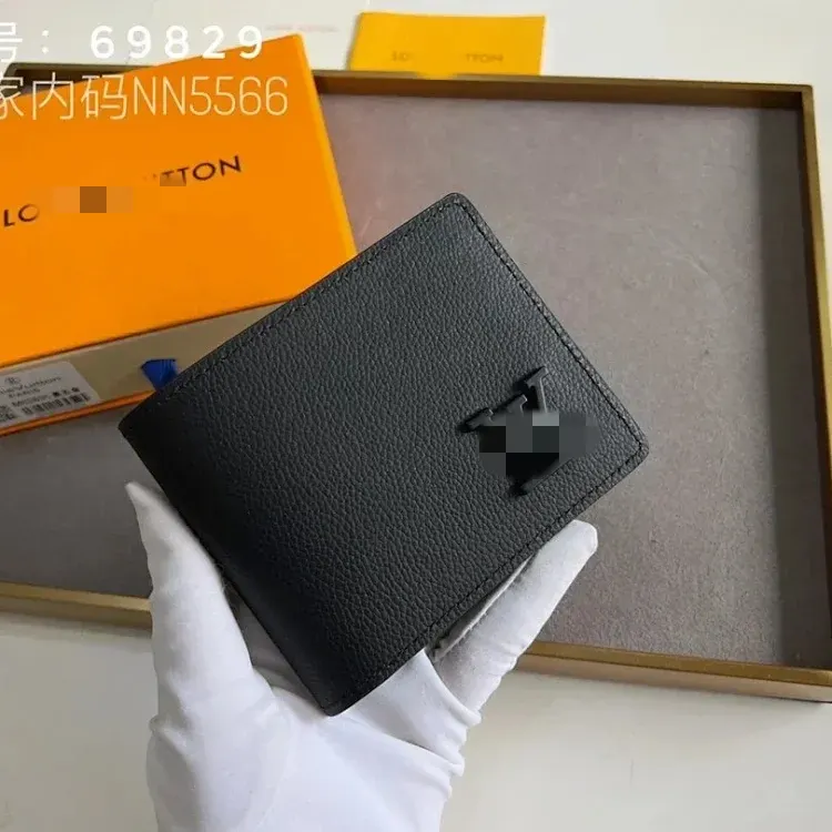 Black Pebbled Leather Bifold Wallet — merchant catalogue photo
