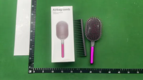 Hair Styling Paddle Brush And Comb Set — warehouse QC photo 1