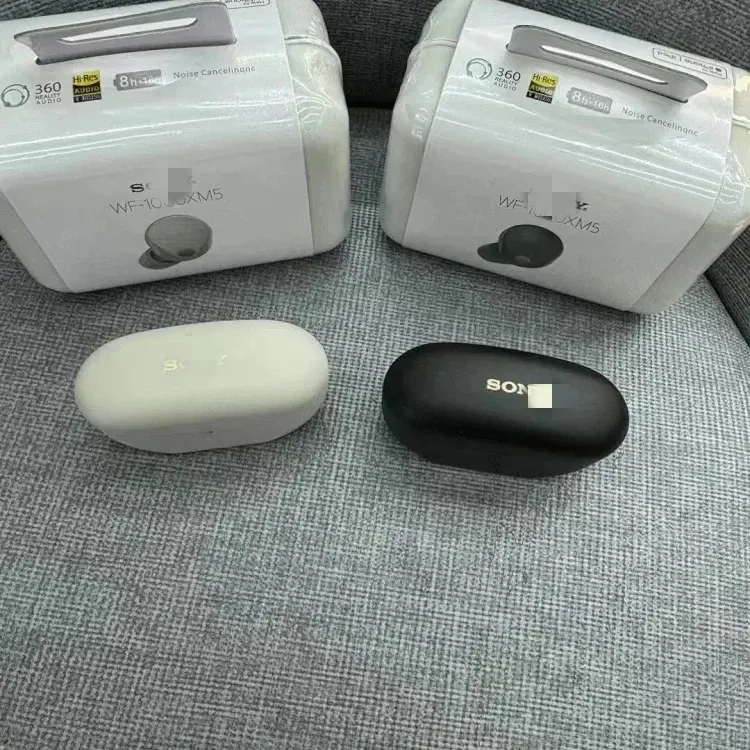 Wireless Earbuds With Pill Shaped Charging Case — merchant catalogue photo