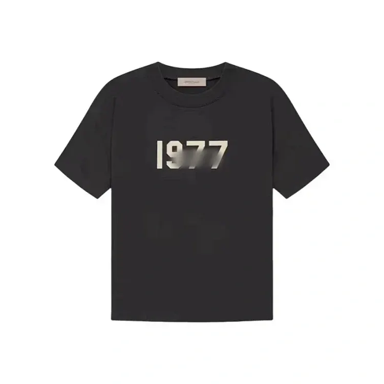 Black Boxy Tee With Flocked Numeral Print — merchant catalogue photo
