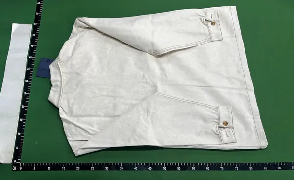 Off-White Zip-Front Leather-Look Shirt Jacket — warehouse QC photo 3