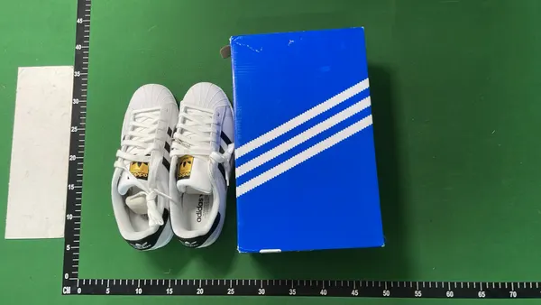 White Leather Shell Toe Low-Top Sneakers (35.5–45) — warehouse QC photo 1