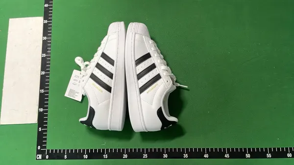 White Leather Shell Toe Low-Top Sneakers (35.5–45) — warehouse QC photo 5