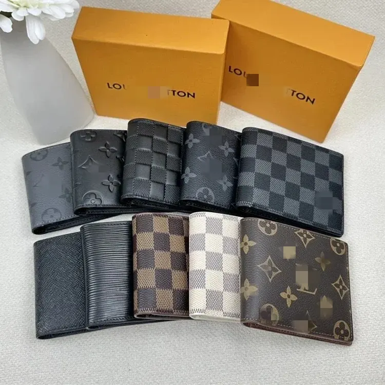 Monogram And Checkerboard Print Bifold Wallet — merchant catalogue photo