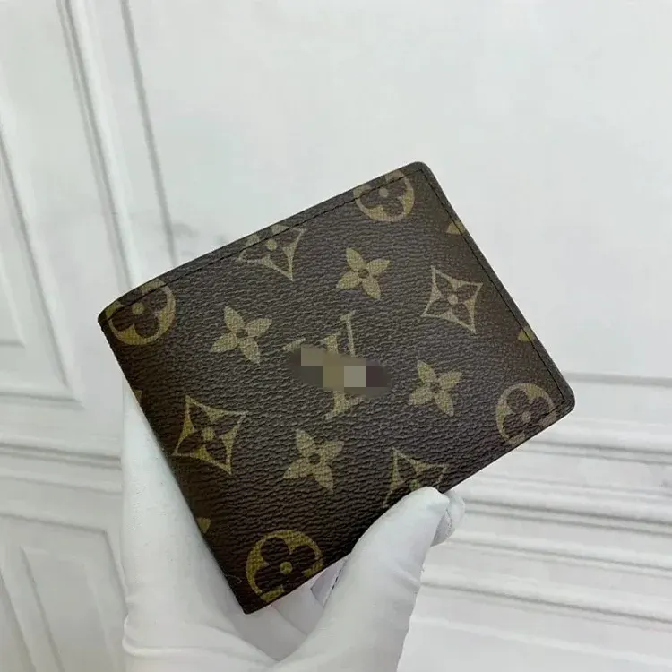 Brown Monogram Print Bifold Wallet — merchant catalogue photo