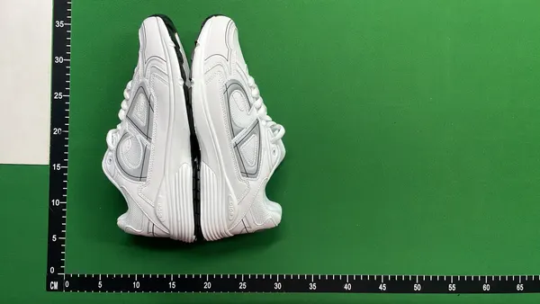 Retro Runner Sneakers With Curved Side Cutouts — warehouse QC photo 5