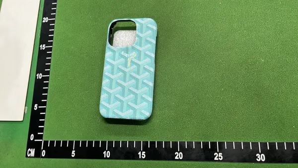Chevron Print Phone Case With Wrist Strap — warehouse QC photo 4