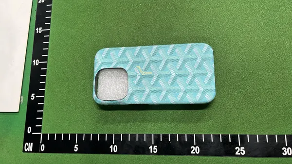 Chevron Print Phone Case With Wrist Strap — warehouse QC photo 6