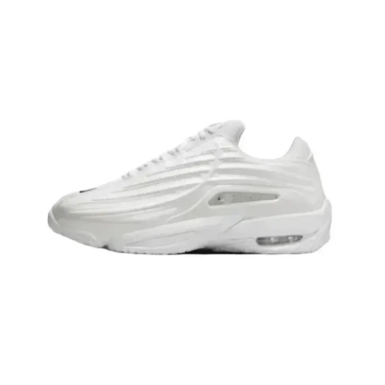 All White Ripple Panel Low Top Sneakers — merchant catalogue photo