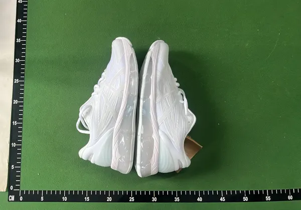 White Mesh Running Sneakers With Clear Sole — warehouse QC photo 5