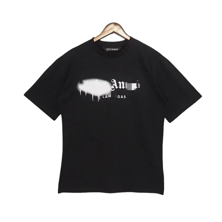 Black Tee With Spray Paint Chest Graphic — merchant catalogue photo