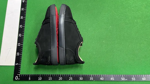 Black Suede Studded Low-Top Sneakers — warehouse QC photo 5