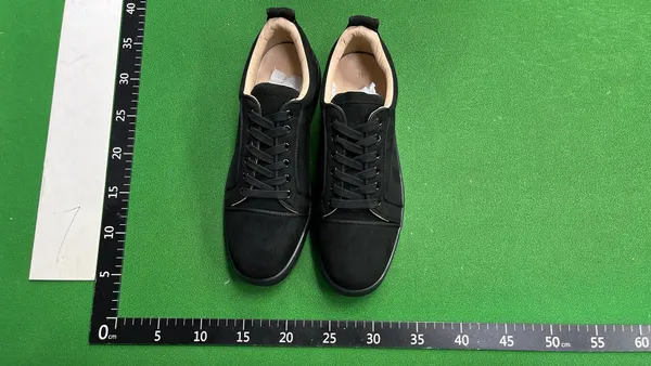 Black Suede Studded Low-Top Sneakers — warehouse QC photo 6
