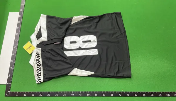 Black Colorblock Collared Soccer Tee — warehouse QC photo 3