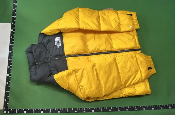 Black Baffle Quilted Puffer Jacket — warehouse QC photo 2