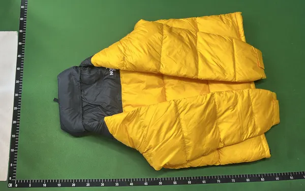 Black Baffle Quilted Puffer Jacket — warehouse QC photo 3
