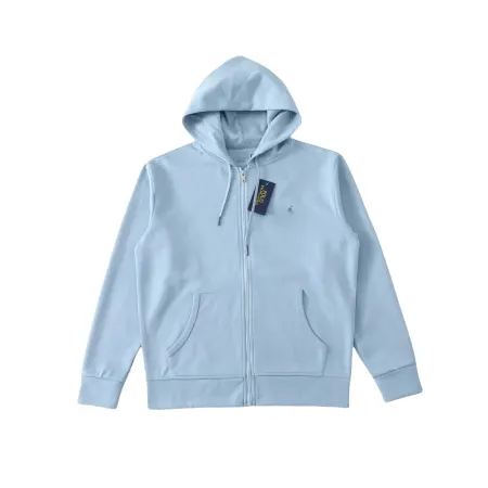 Heather Gray Zip-Up Hoodie With Drawstring Hood — merchant catalogue photo