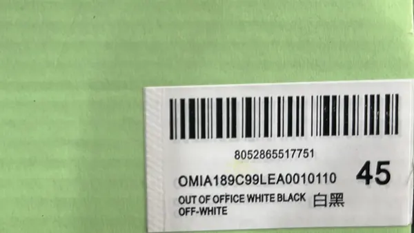 White Leather Low-Top Sneakers With Hang Tag (#2) — warehouse QC photo 2