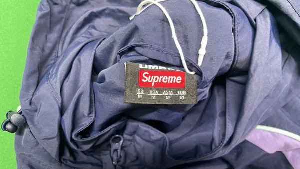 Black White-Piped Retro Track Jacket — warehouse QC photo 1