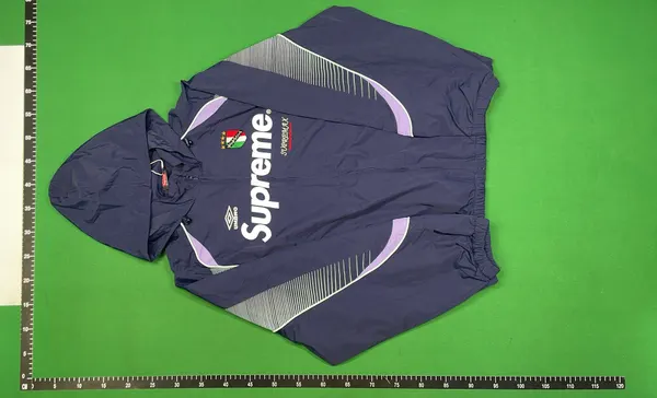 Black White-Piped Retro Track Jacket — warehouse QC photo 2