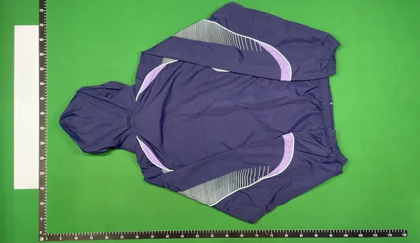 Black White-Piped Retro Track Jacket — warehouse QC photo 3