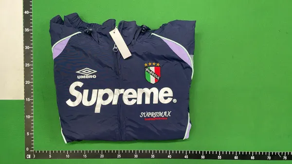Black White-Piped Retro Track Jacket — warehouse QC photo 4