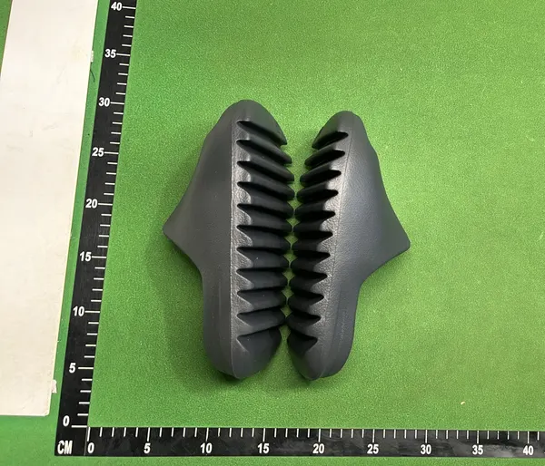Molded Foam Slide Sandals With Ridged Sole (#2) — warehouse QC photo 4