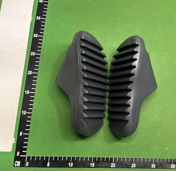 Molded Foam Slide Sandals With Ridged Sole (#6) — warehouse QC photo 3
