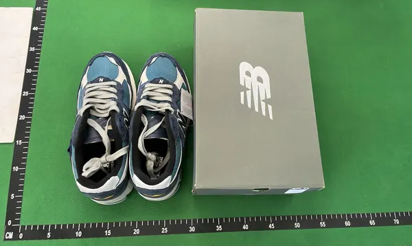 Chunky Suede Mesh Retro Running Sneakers (#2) — warehouse QC photo 1