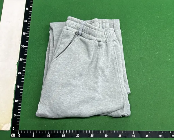 Black Wide Leg Sweatpants With Ankle Zips — warehouse QC photo 4