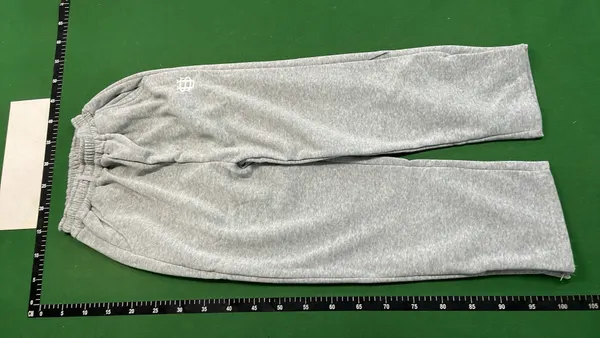 Black Wide Leg Sweatpants With Ankle Zips — warehouse QC photo 6