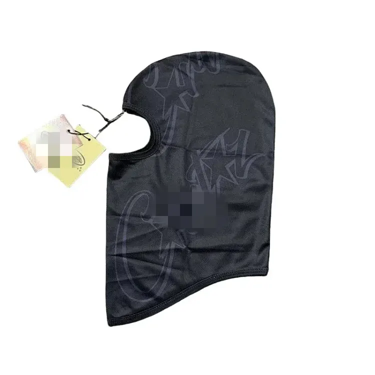 Black Balaclava With Tonal Graphic Print — merchant catalogue photo