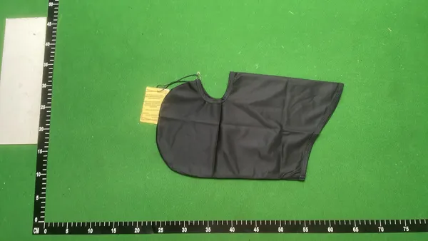 Black Balaclava With Tonal Graphic Print — warehouse QC photo 5