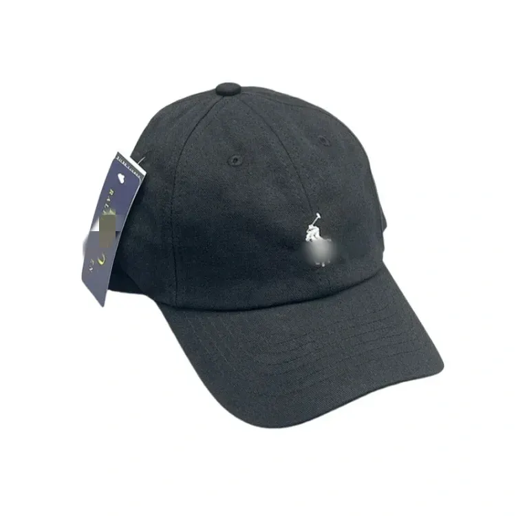 Black Cotton Twill Curved Brim Baseball Cap — merchant catalogue photo