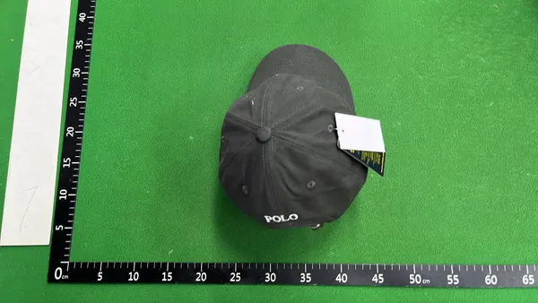 Black Cotton Twill Curved Brim Baseball Cap — warehouse QC photo 5