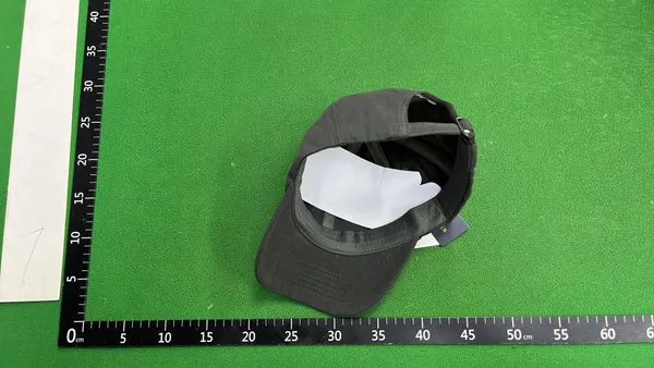 Black Cotton Twill Curved Brim Baseball Cap — warehouse QC photo 6