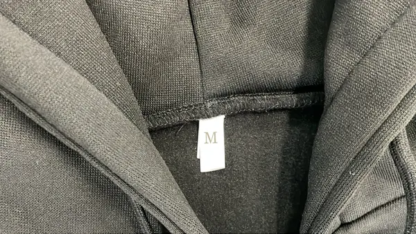 Black Zip-Up Hoodie With Graffiti Puff Print — warehouse QC photo 5