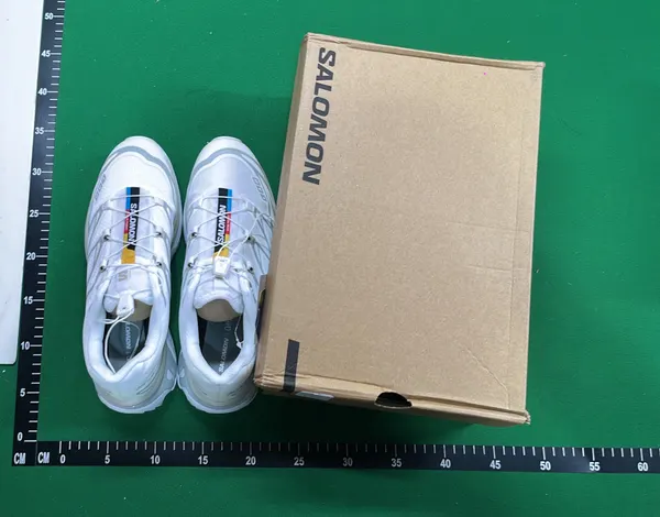 Grey Panelled Mesh Trail Running Sneakers — warehouse QC photo 1