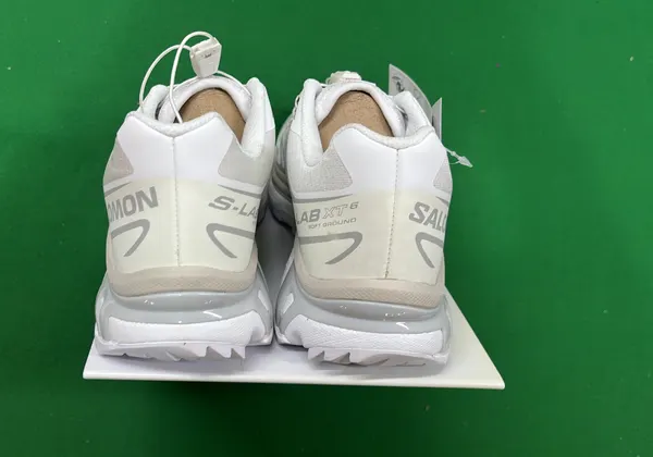 Grey Panelled Mesh Trail Running Sneakers — warehouse QC photo 3