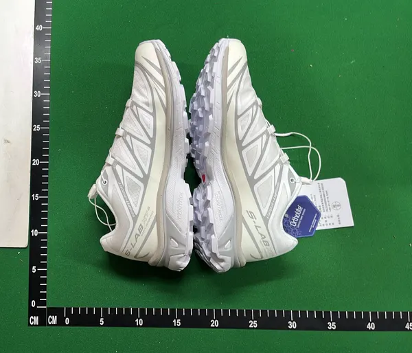 Grey Panelled Mesh Trail Running Sneakers — warehouse QC photo 4