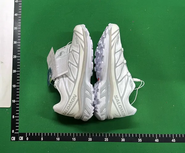 Grey Panelled Mesh Trail Running Sneakers — warehouse QC photo 5