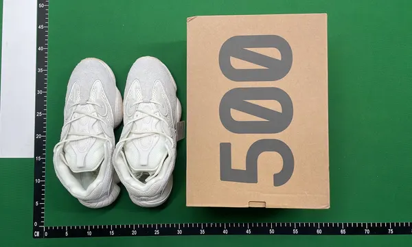 Chunky Suede And Mesh Runner Sneakers (White) — warehouse QC photo 1