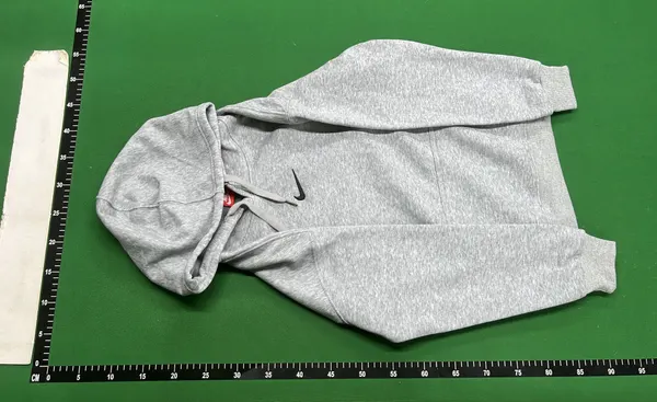 Royal Blue Full-Zip Fleece Hoodie — warehouse QC photo 2