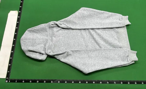 Royal Blue Full-Zip Fleece Hoodie — warehouse QC photo 3