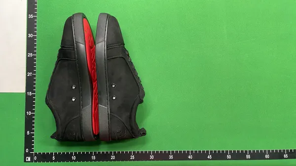 Black Suede Low-Top Sneakers With Flat Sole — warehouse QC photo 4