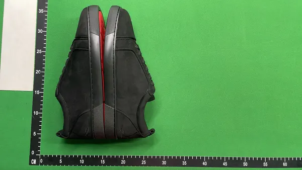 Black Suede Low-Top Sneakers With Flat Sole — warehouse QC photo 5