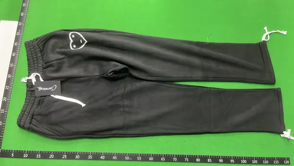 Grey Oversized Hoodie With Tonal Heart Print — warehouse QC photo 4