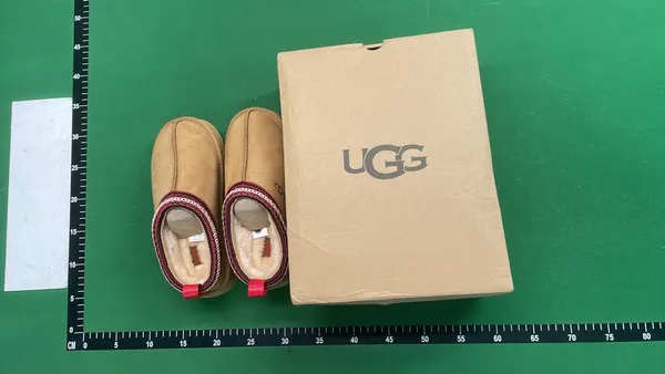 Chestnut Suede Shearling Boots And Platform Mules — warehouse QC photo 1