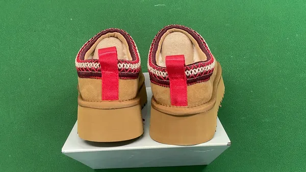 Chestnut Suede Shearling Boots And Platform Mules (#2) — warehouse QC photo 3